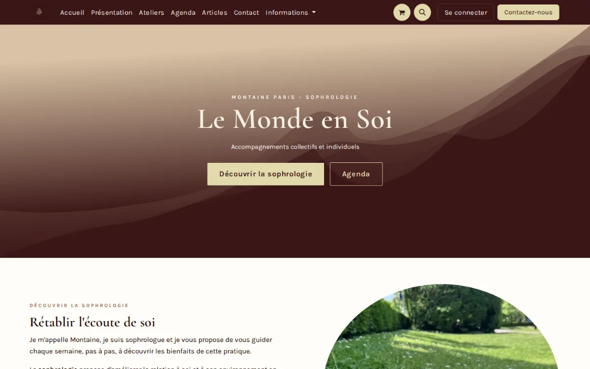 Page d'accueil du site lemondensoi.fr, réalisé par SHAU